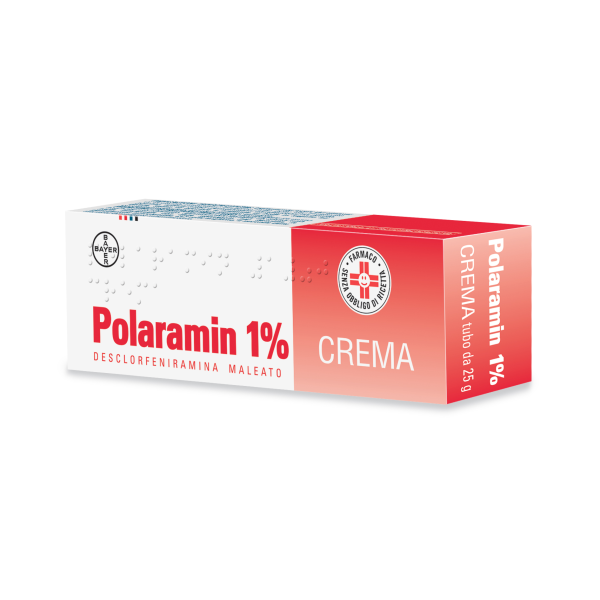 Polaramin Crema 25 g 1% (SCAD.12/2027) - Indicato per Eritemi solari, Punture d'insetto e dermatiti
