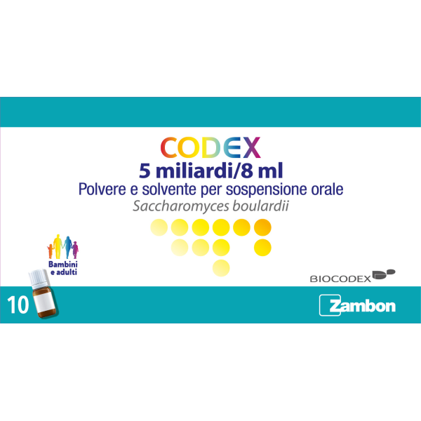 Codex 5 Miliardi 10 Flaconcini  8 ml Fermenti Lattici vivi (SCAD.10/2027)