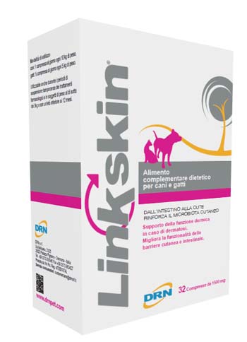 DRN Linkskin Alimento Funzione Dermica Cani e Gatti 32 Compresse img