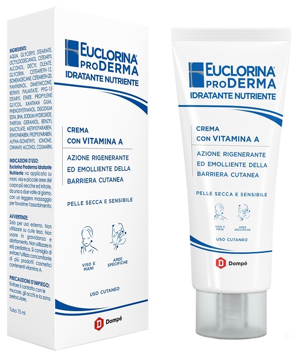 Dompé Euclorina - ProDerma Idratante Nutriente Pelle Secca e Sensibile, 75ml